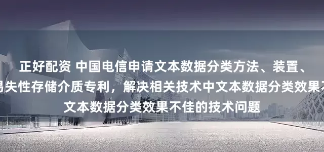 正好配资 中国电信申请文本数据分类方法、装置、电子设备及非易失性存储介质专利，解决相关技术中文本数据分类效果不佳的技术问题